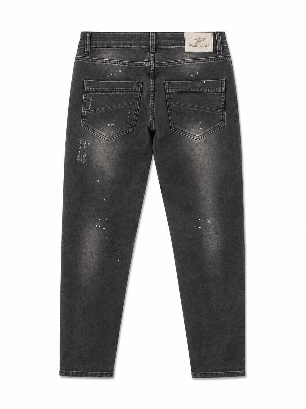 Černé Džíny s Distressed Detaily