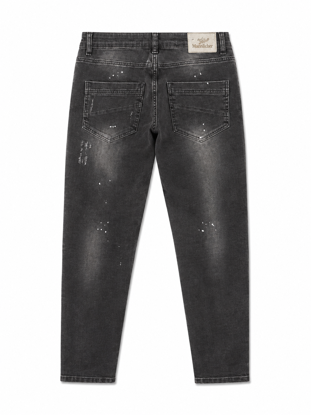 Černé Džíny s Distressed Detaily